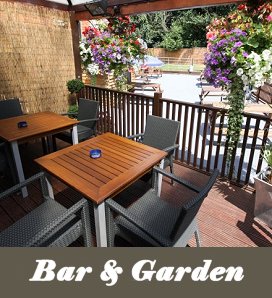 The bar & pub garden at The Clifton